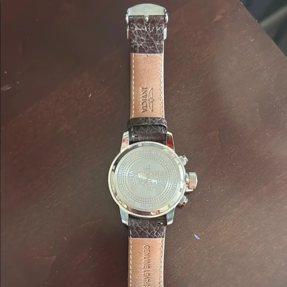 Invicta Men's Brown Leather Strap Watch